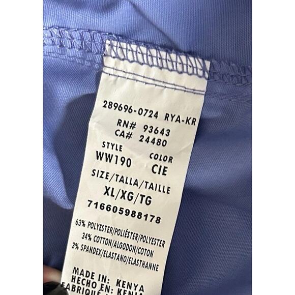 NWT Cherokee Workwear Scrub Pants Mens Size XL Blue Traditional Original Pockets - Picture 3 of 4